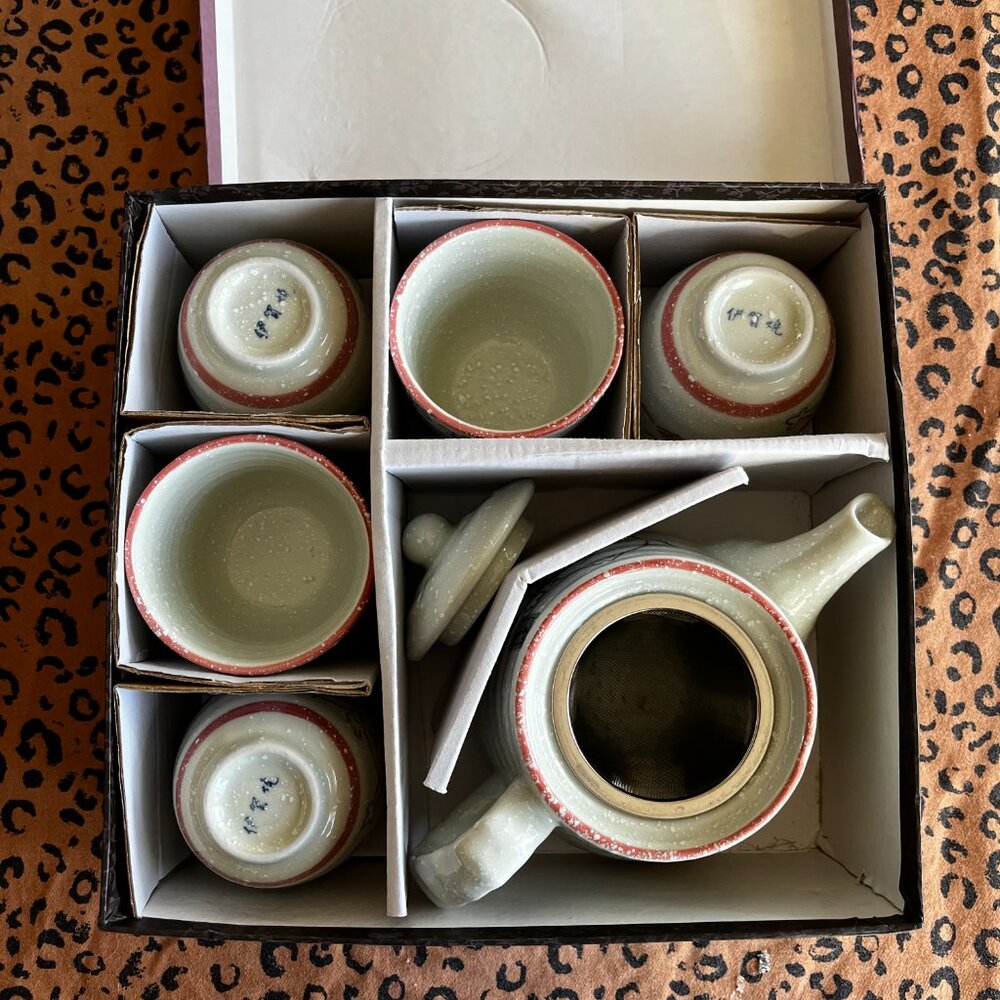 Nagoya Ye Hwa Ceramicware Japanese Hand Painted Cat Tea Set